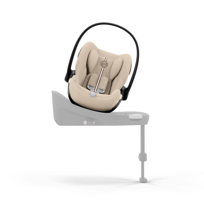 Preview: CYBEX Cloud G3 Plus Almond Beige – gedreht auf CYBEX Base G3